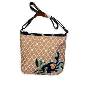 Vera Bradley Beach Crab Pineapple Toucan Party Crossbody Bag Tropical Purse NWT